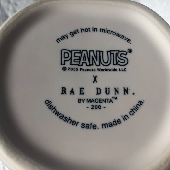 NWT Rae Dunn Peanuts Snoopy Christmas Mug "The More The Merrier" - Picture 6 of 6